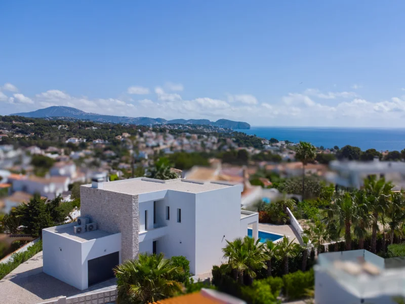 Villa de obra nueva en Benissa, La Fustera con vistas al mar
