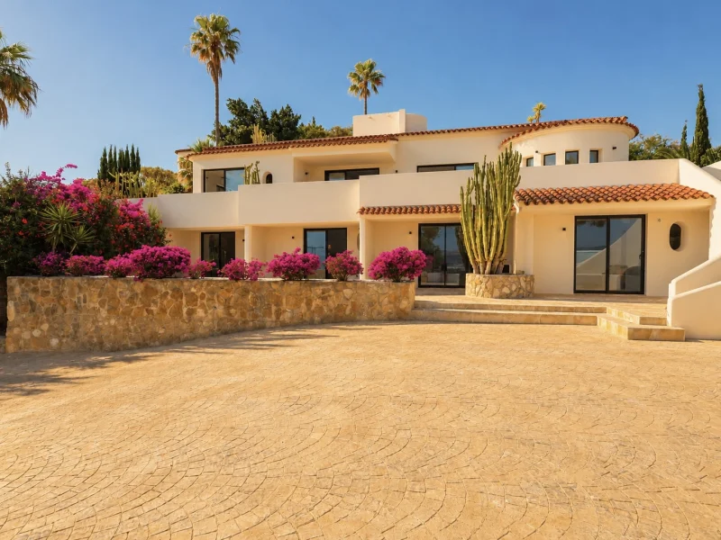 Villa mediterránea en venta en Jávea, Adsubia, con vistas panorámicas al mar y la montaña