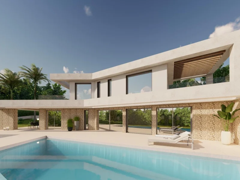 Moderna villa de obra nueva en Jávea con piscina infinita
