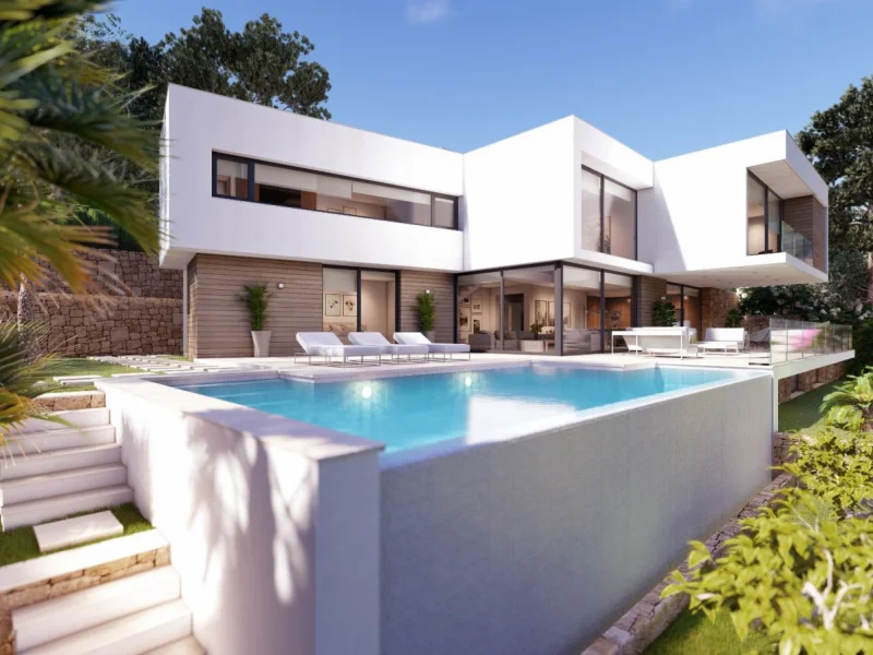 Villa moderna con vistas al mar en Jávea