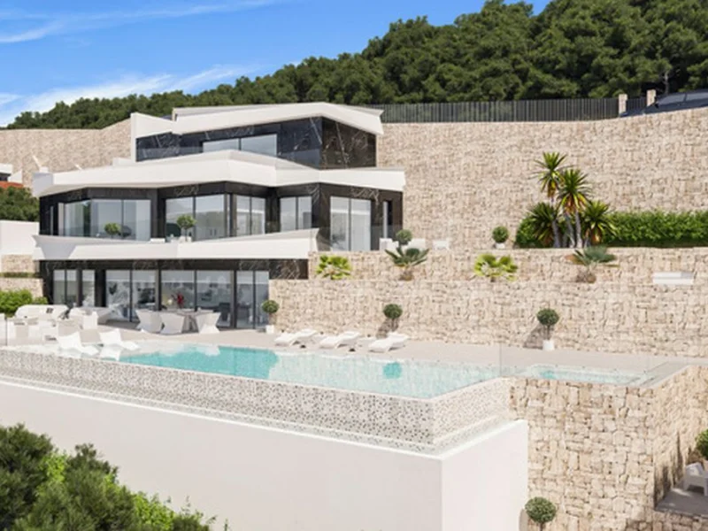 Chalet moderno en Benissa con vistas panorámicas al mar