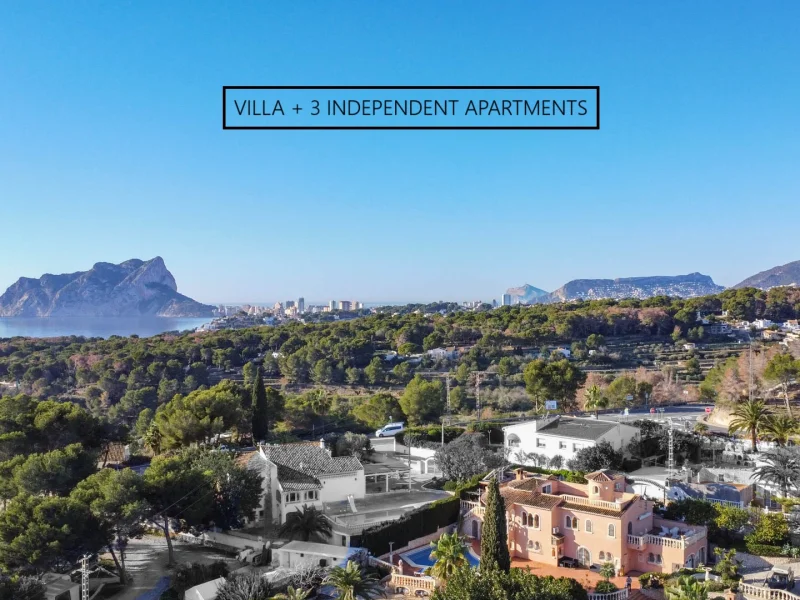 Espaciosa villa en Benissa con vistas al mar y apartamentos de invitados