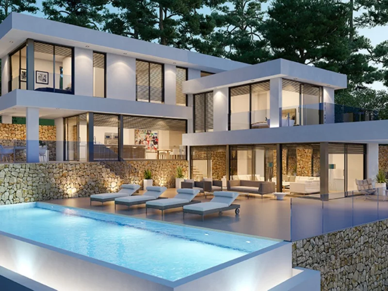 Villa moderna en Portixol, Jávea con vistas al mar