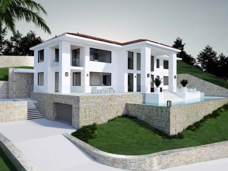 Espaciosa villa de cinco dormitorios en Jávea con vistas panorámicas