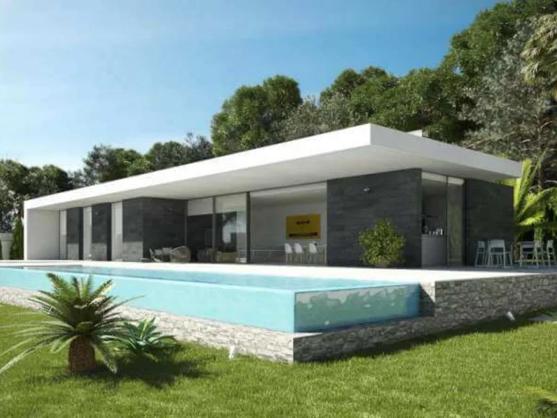 Villa de obra nueva en Dénia con piscina cerca de la playa