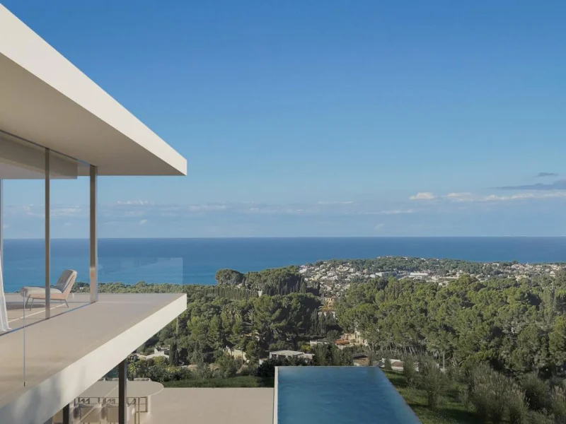 Villa moderna con vistas al mar en Benissa, La Fustera