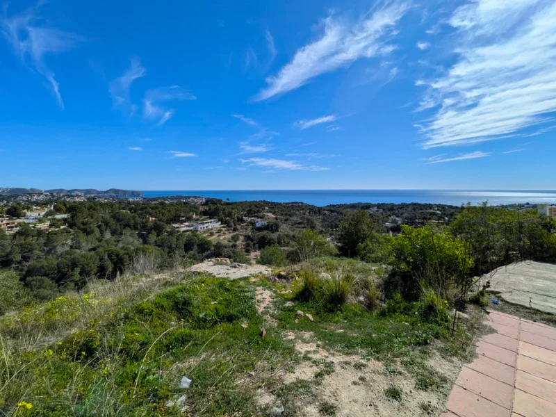 Parcela en Benissa, Tossal Los Bancales con vistas panorámicas al mar