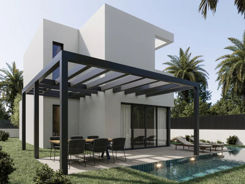 Villa moderna de bajo consumo en Alcalalí con vistas al valle