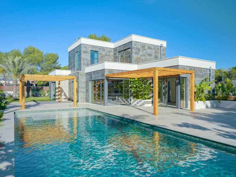 Villa de lujo sostenible en La Guardia Park, Jávea con piscina
