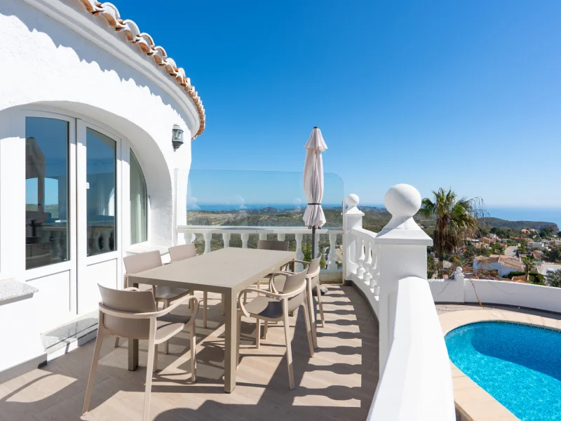 Villa tradicional con vistas al mar en Benitachell, Cumbre del Sol