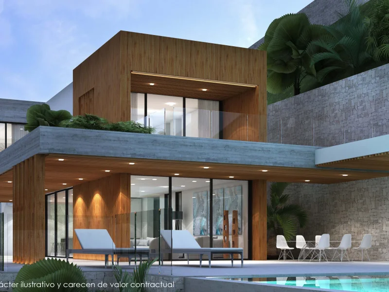 Villa moderna de cuatro dormitorios con vistas al mar en Benissa