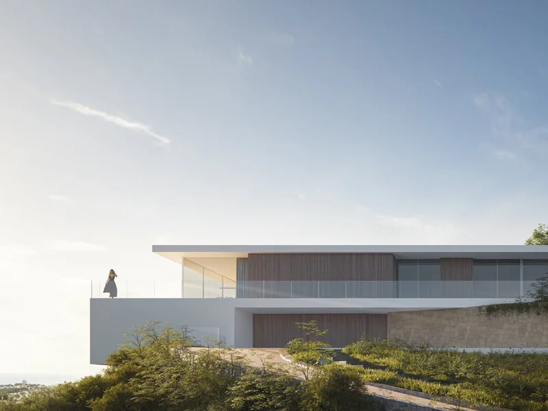 Villa de diseño moderno en Moraira con vistas panorámicas