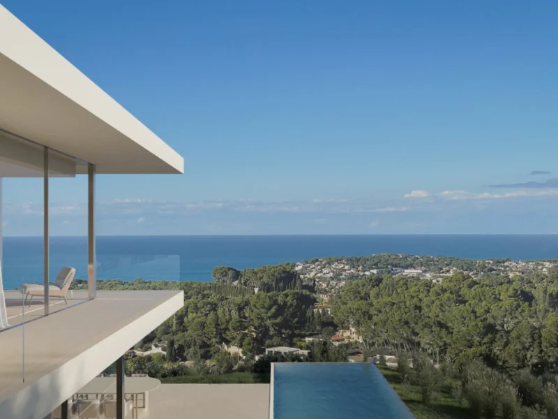 Villa de lujo moderna con vistas panorámicas al mar en Benissa