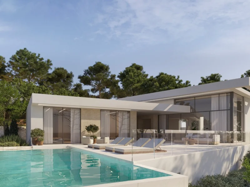 Villa de obra nueva en Benitachell, Los Molinos con vistas al mar