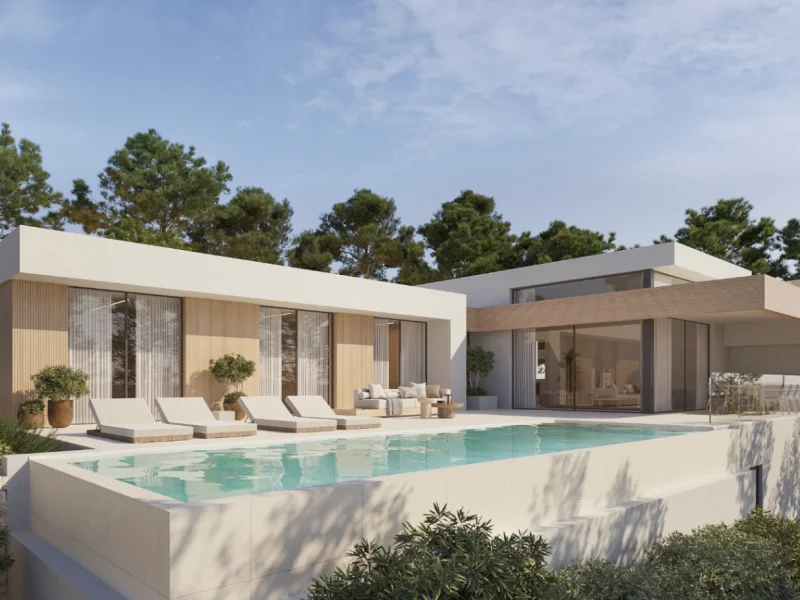 Proyecto de villa moderna en Los Molinos, Benitachell con vistas al mar