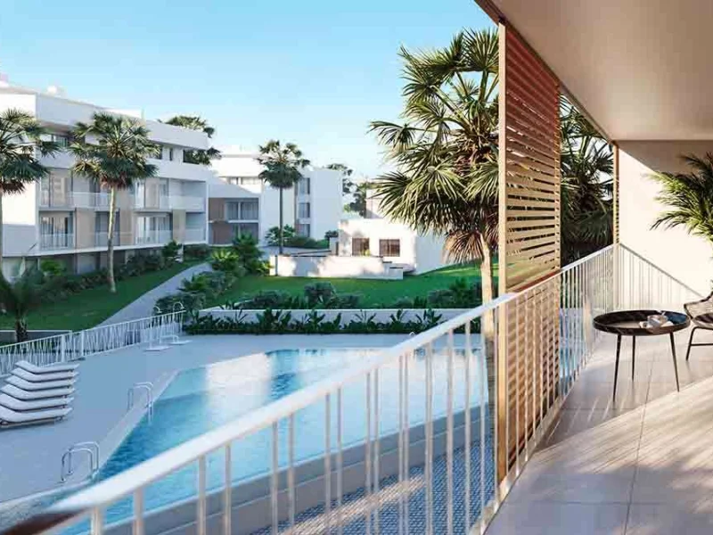 Apartamento de obra nueva con piscina y gimnasio en Jávea