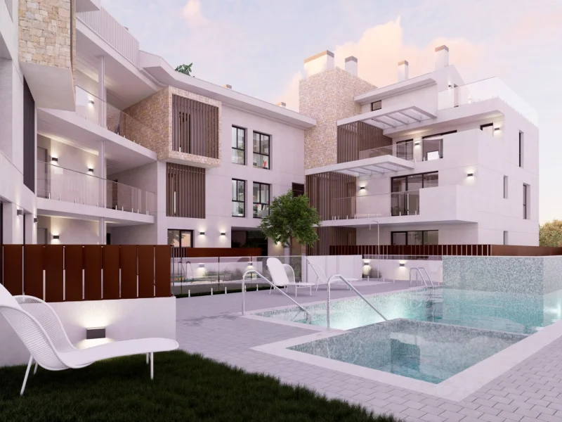 Apartamentos de obra nueva en Jávea con piscina y suelo radiante