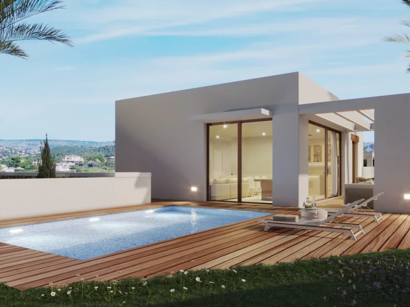 Villa moderna con vistas al Montgó en Villas del Vent, Jávea