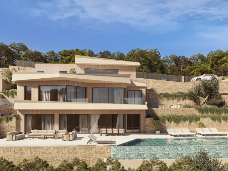 Villa de obra nueva con vistas al mar en Benissa