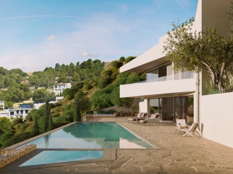 Villa de diseño en venta en Benissa con vistas al mar y piscina privada