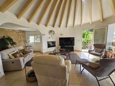 Salón con chimenea