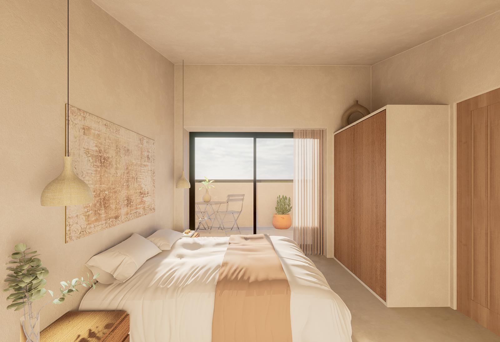 Dormitorio con acceso a terraza Dormitorio con acceso a terraza