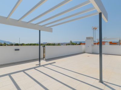 Terraza solárium con pérgola