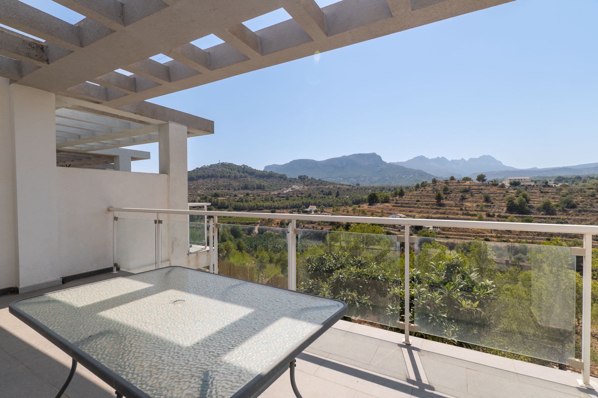 Terraza con vistas a la montaña