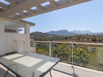Terraza con vistas a la montaña