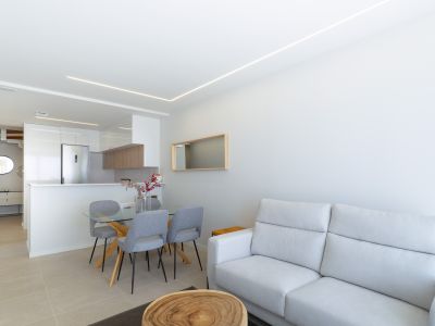 Salón comedor con cocina abierta
