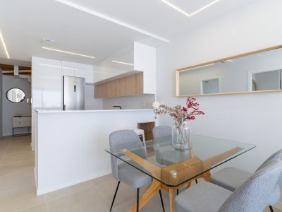 Cocina abierta y comedor