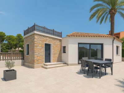 Vista exterior y terraza