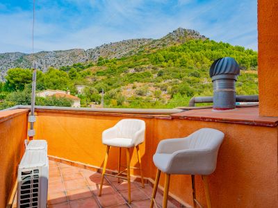 Terraza con vistas a la montaña