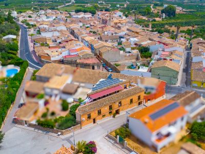 Vista aérea de la propiedad