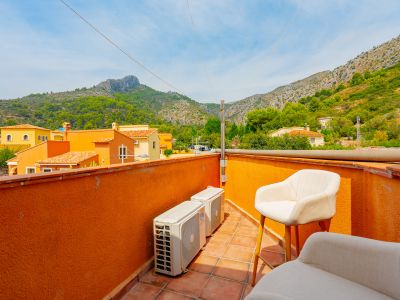 Terraza con vistas a la montaña