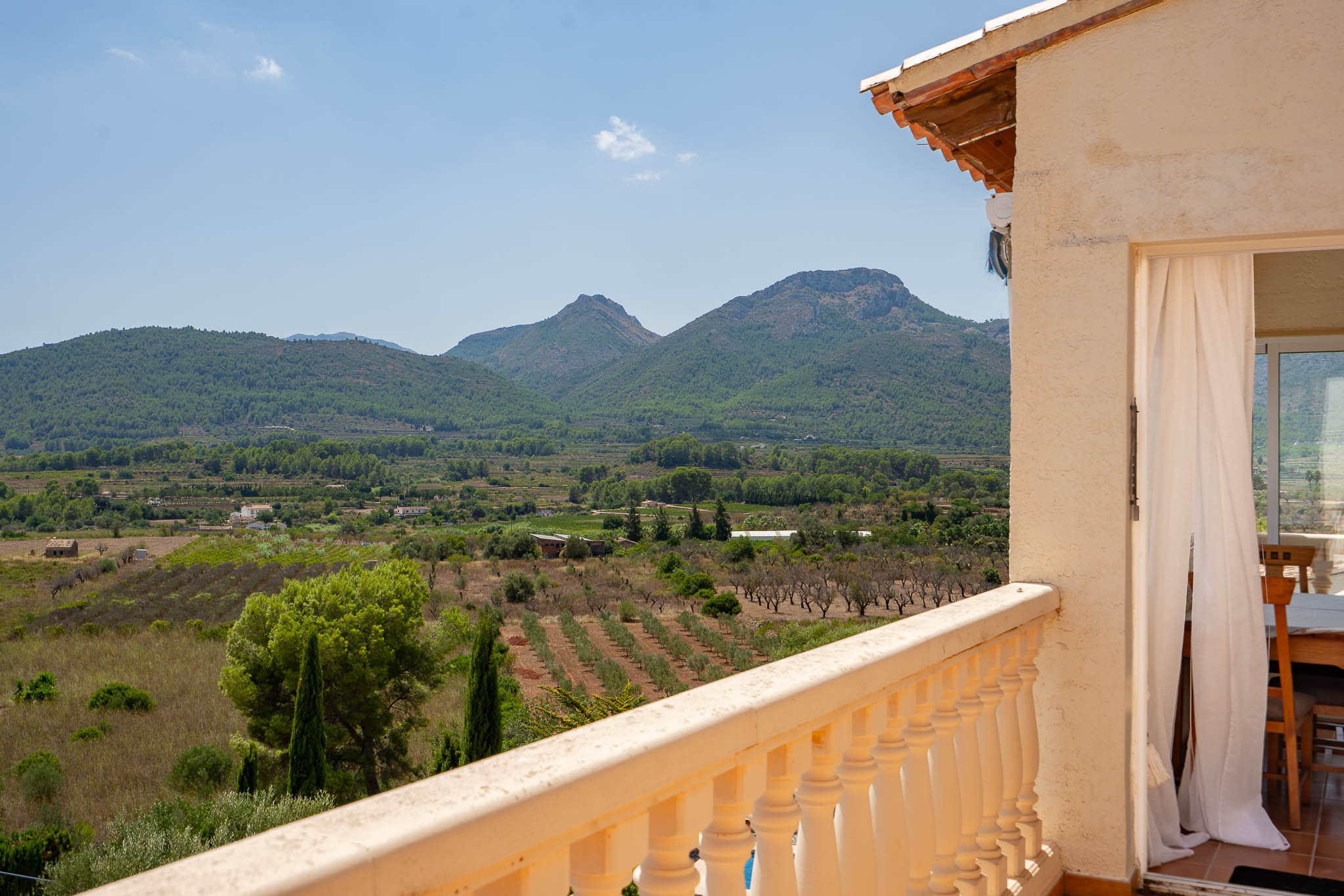 Terraza con vistas al valle