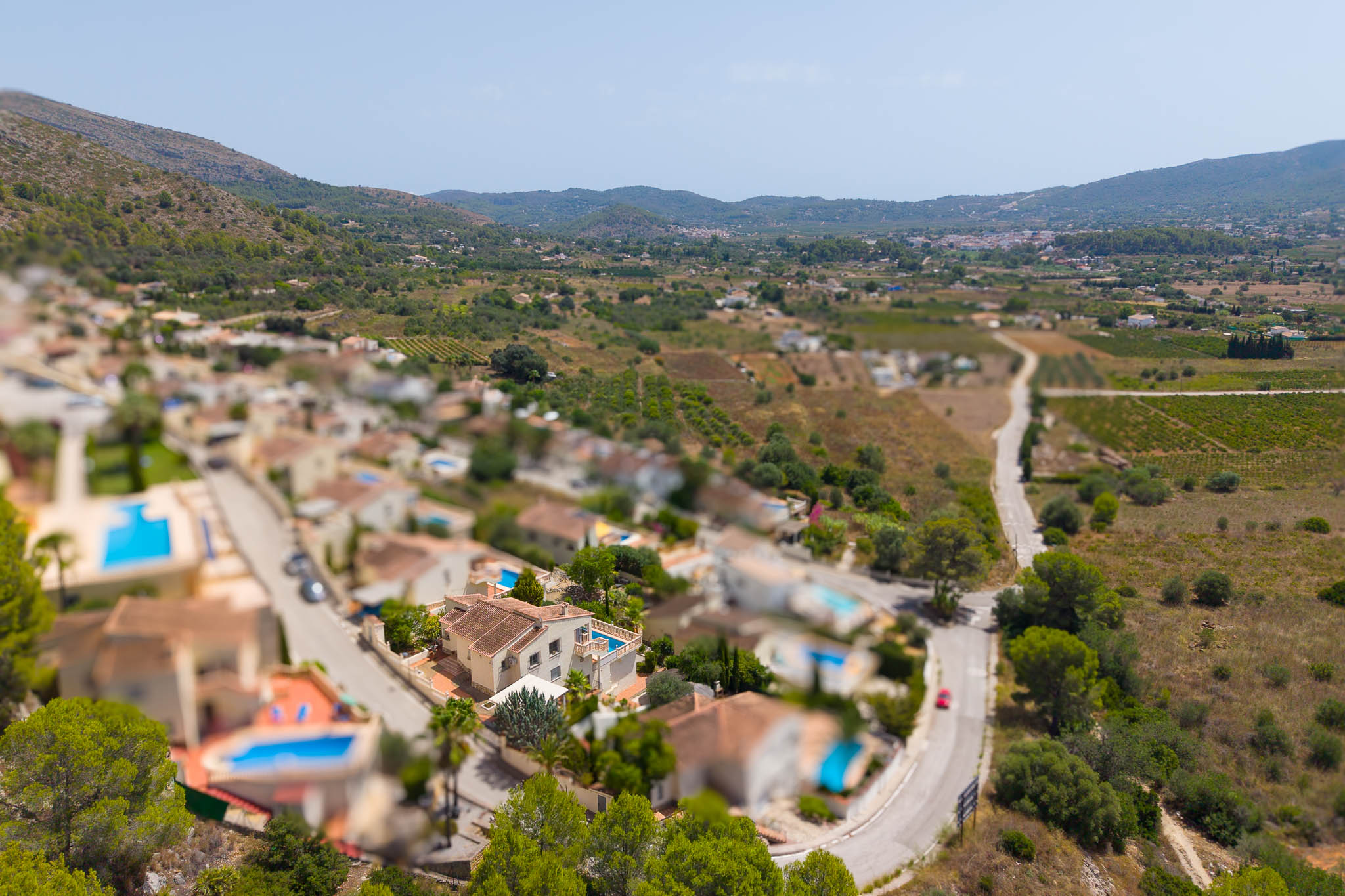 Vista aérea de la propiedad