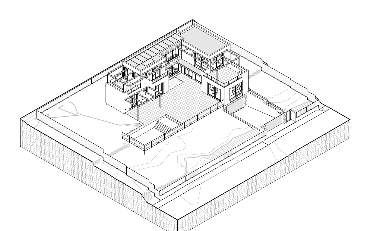 Plano arquitectónico 3D de la villa Plano arquitectónico 3D de la villa
