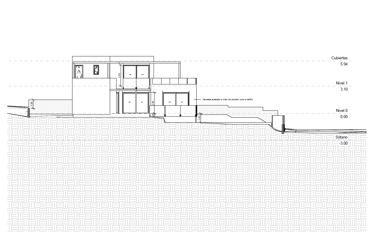 Plano de alzado arquitectónico Plano de alzado arquitectónico