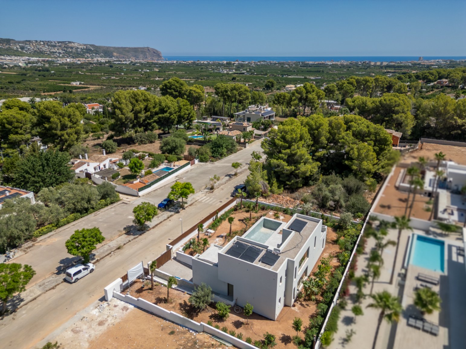 Vista aérea de la villa Vista aérea de la villa