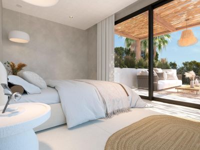 Dormitorio con terraza