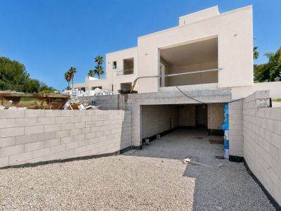 Entrada del garaje en construcción