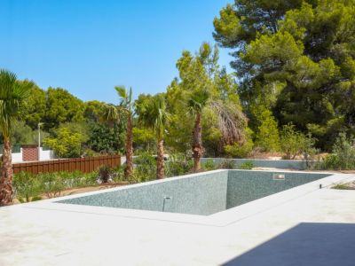 Piscina y jardín