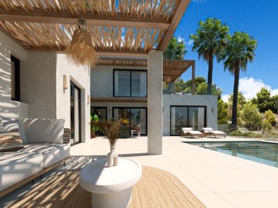 Terraza cubierta y piscina
