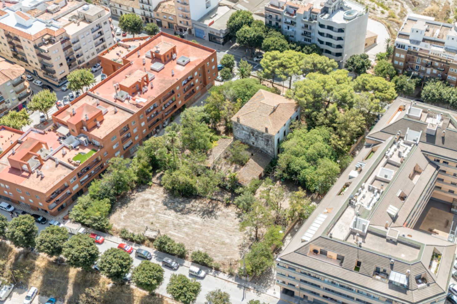 Vista aérea de la propiedad