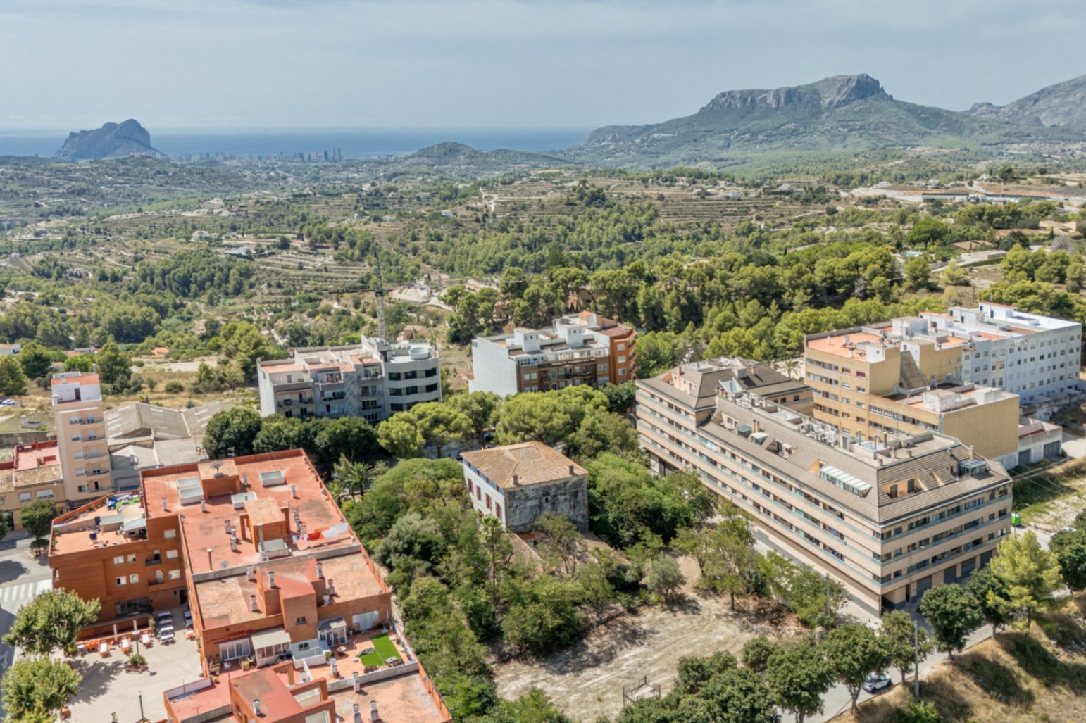 Vista aérea de la propiedad