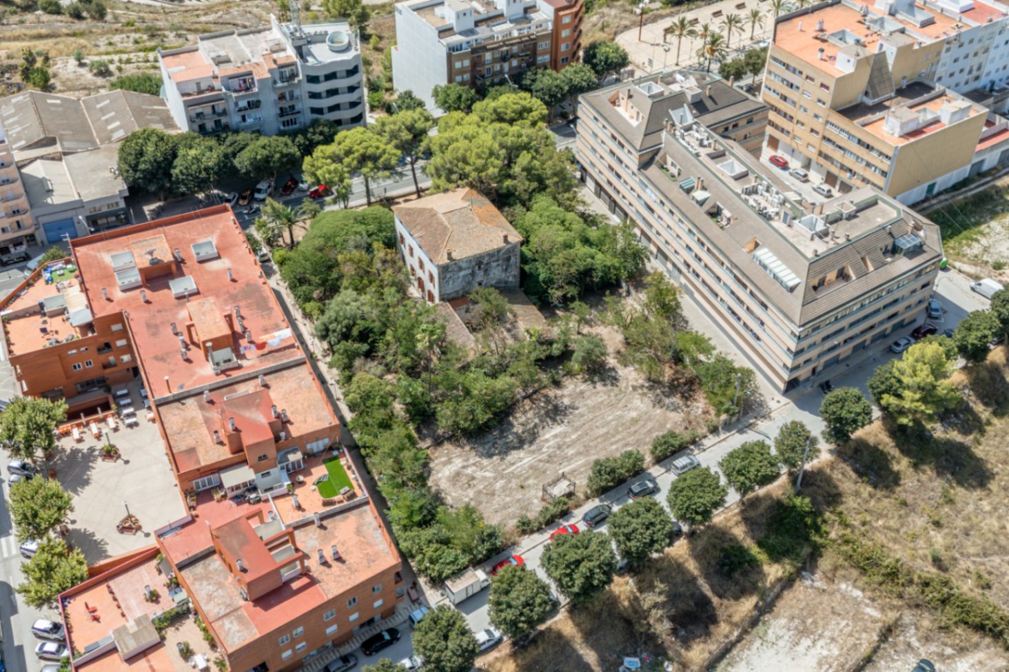 Vista aérea de la propiedad