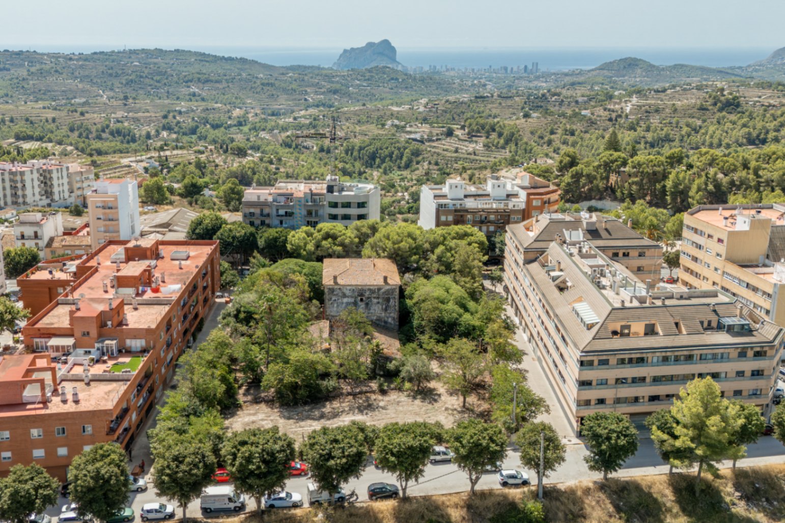 Vista aérea de la propiedad
