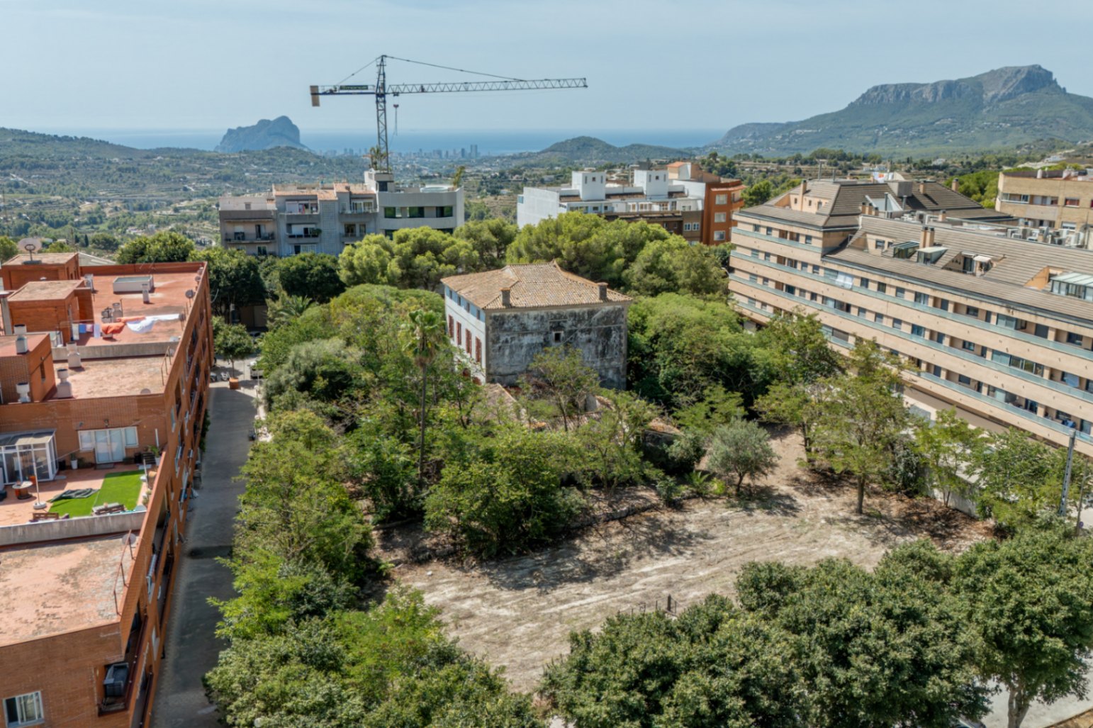 Vista aérea de la finca