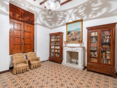 Salón con chimenea